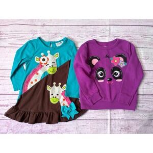 Emily Rose and Garanimals long sleeve shirts animal theme size 4T blue